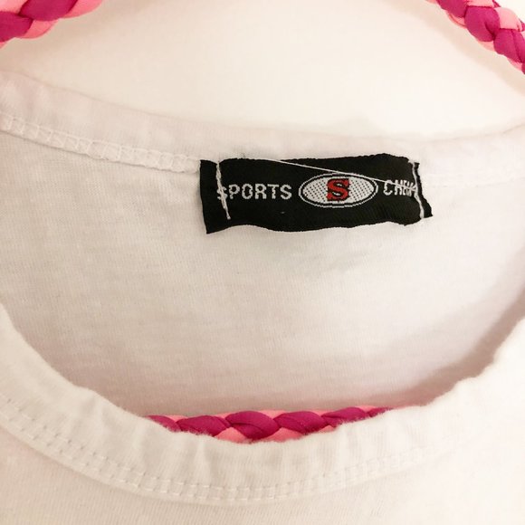 Vintage Nike Athletic Crop Top Sports Check XS/S - Picture 3 of 3